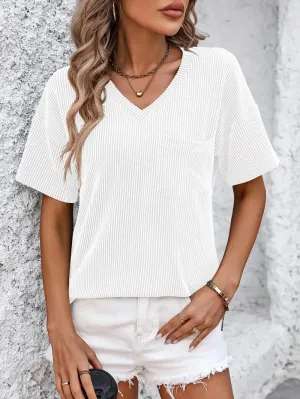 Radly Ribbed V-Neck Top