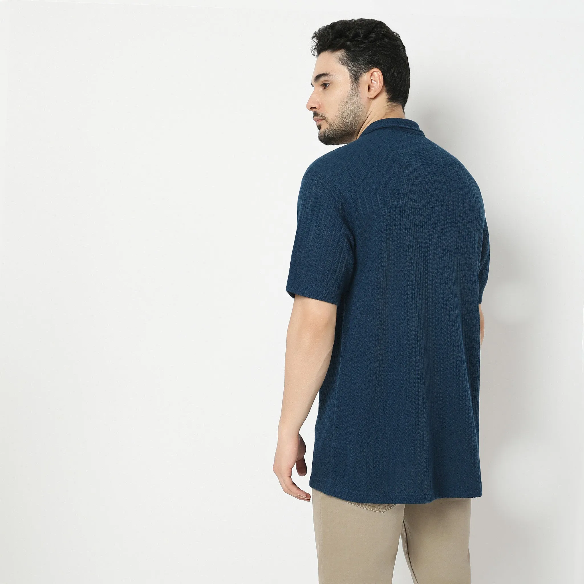 Regular Fit Structured Mood Shirt