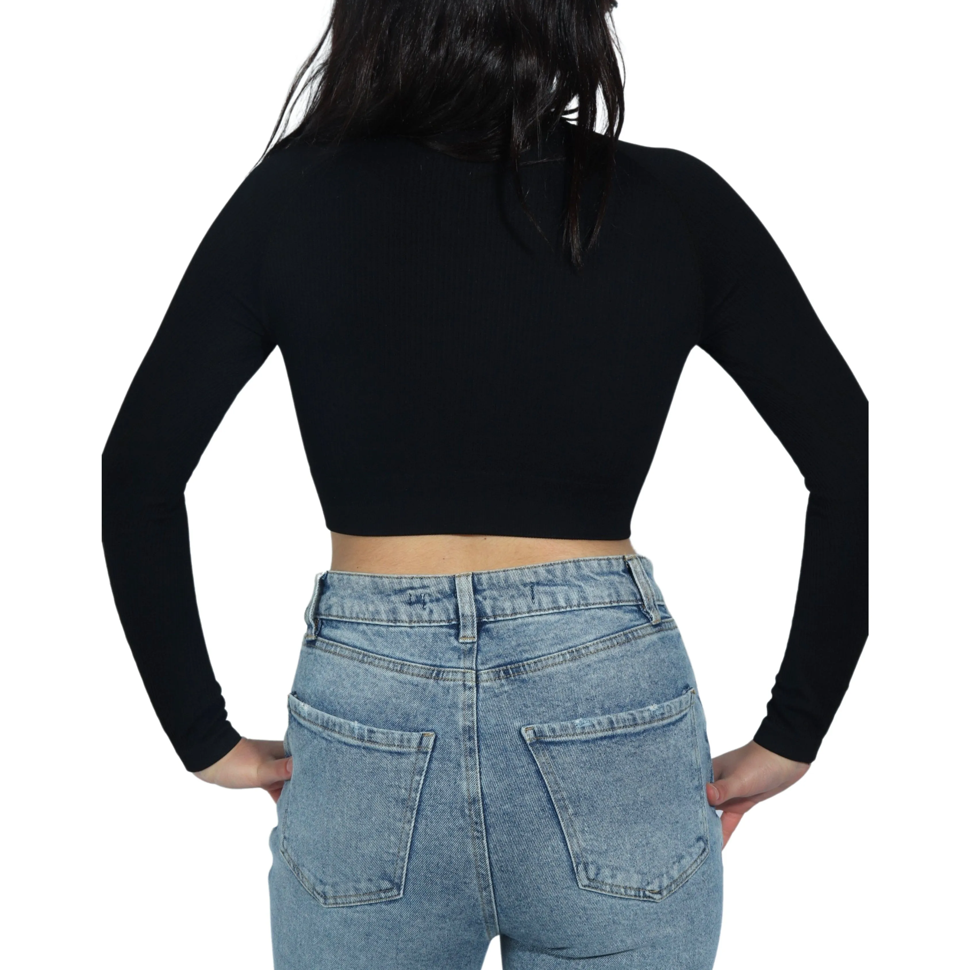 Ribbed Stretchy Cropped Top