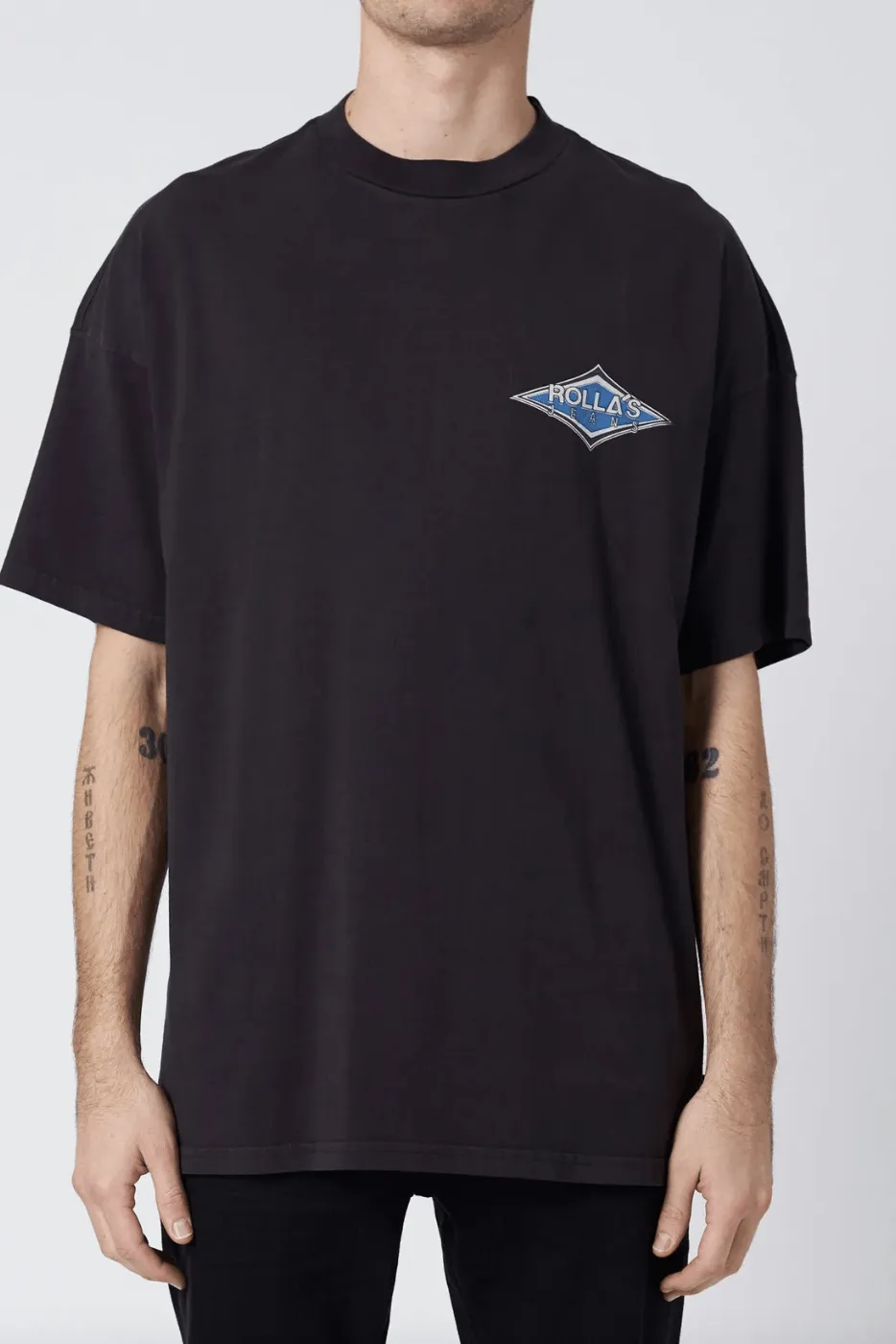 ROLLA'S HEAVY DIAMOND TEE - BLACK