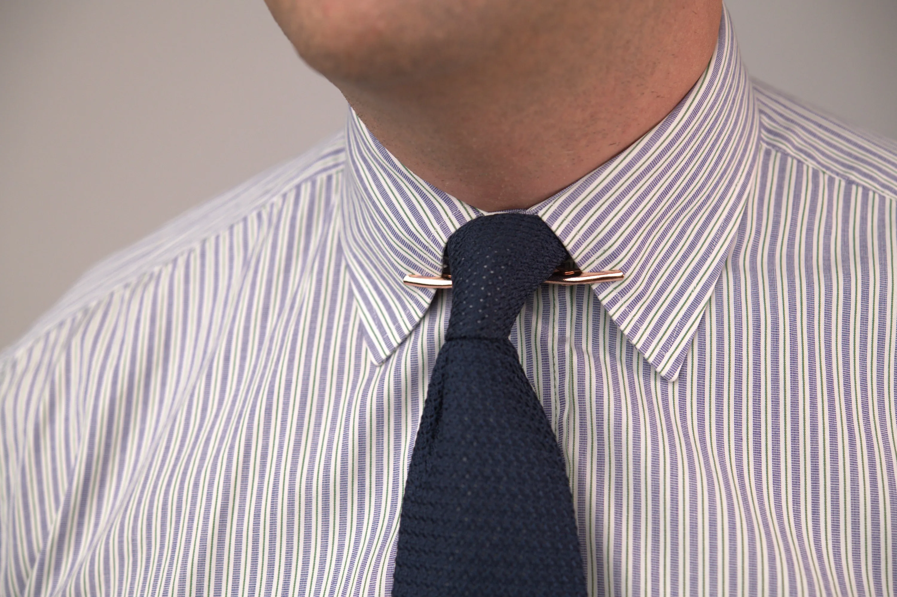 Rose Gold Collar Clip for Narrow Spread Collars
