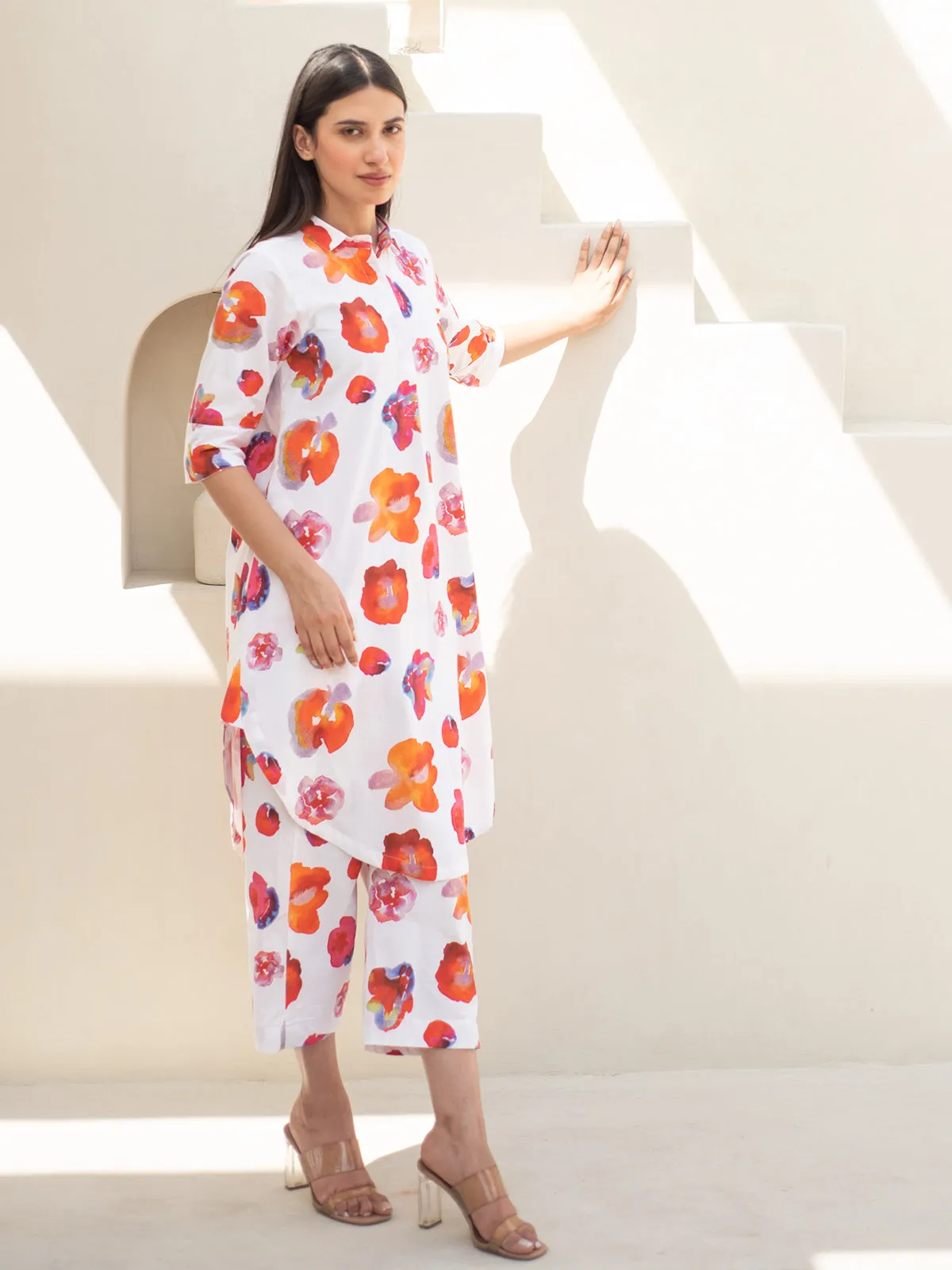 Rose Print Tunic with Pant