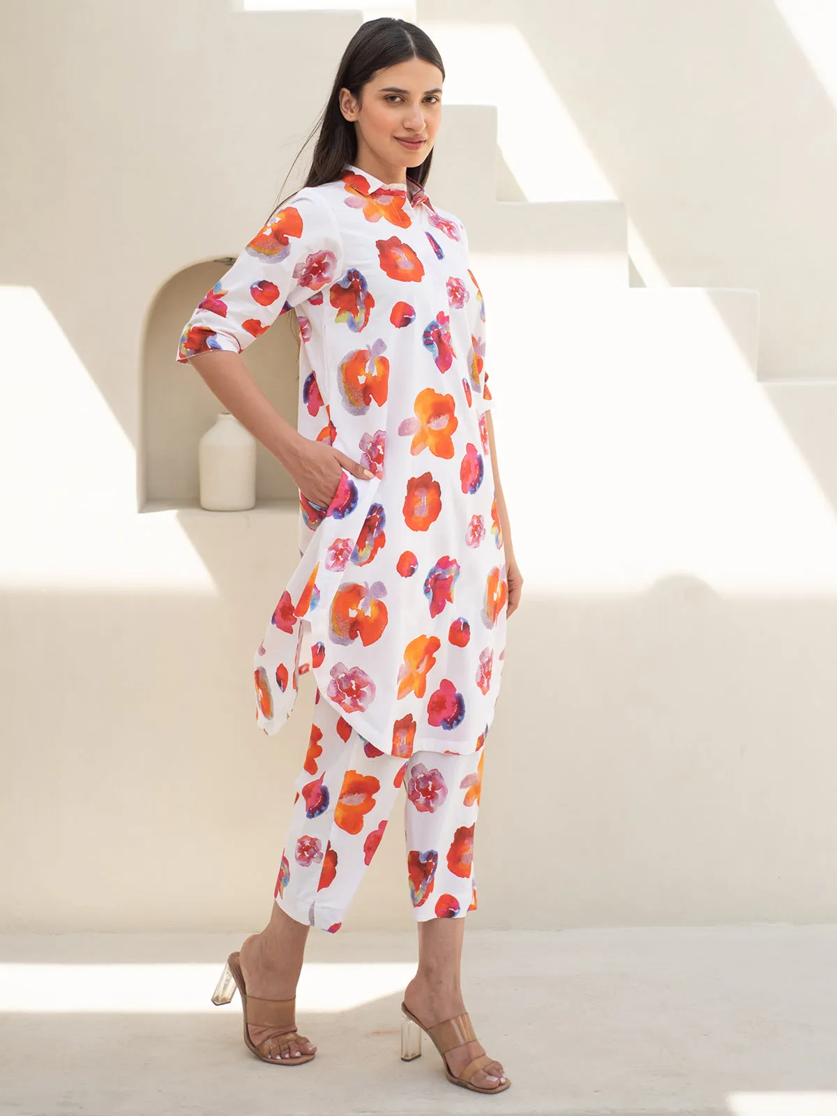Rose Print Tunic with Pant