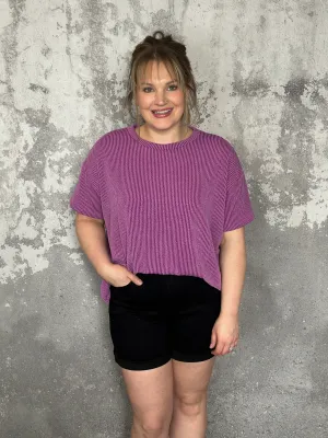 Shift Soft Ribbed Top - Magenta RESTOCK