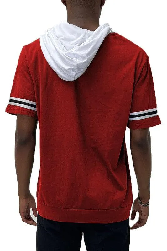 Short Sleeve Hooded Shirt