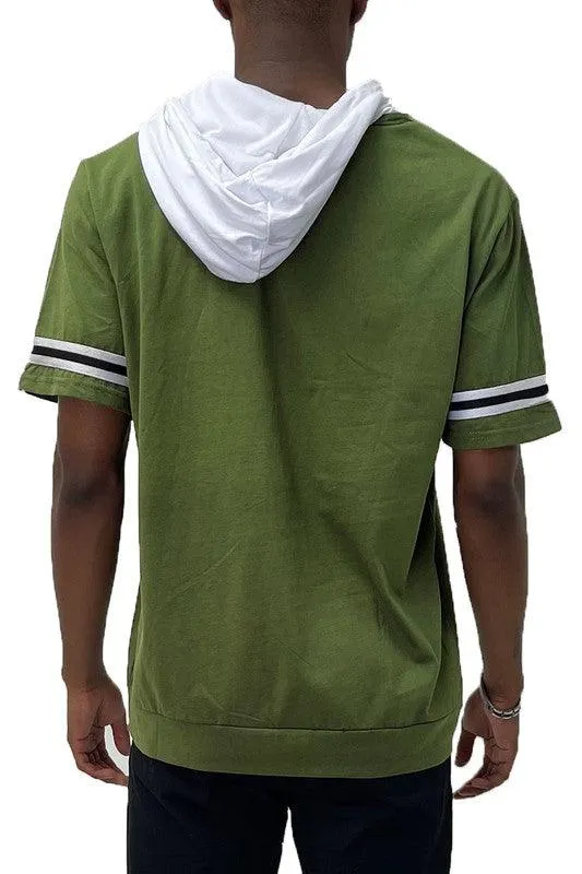 Short Sleeve Hooded Shirt