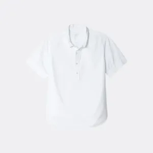 Short Sleeve Popover Oxford Shirt (White)