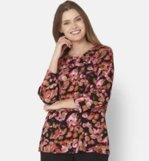 Signature abstract floral print tops