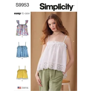 Simplicity Sewing Pattern S9953 Misses' Tops