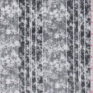 Slate/White Marble Stripe Scuba Knit Fabric