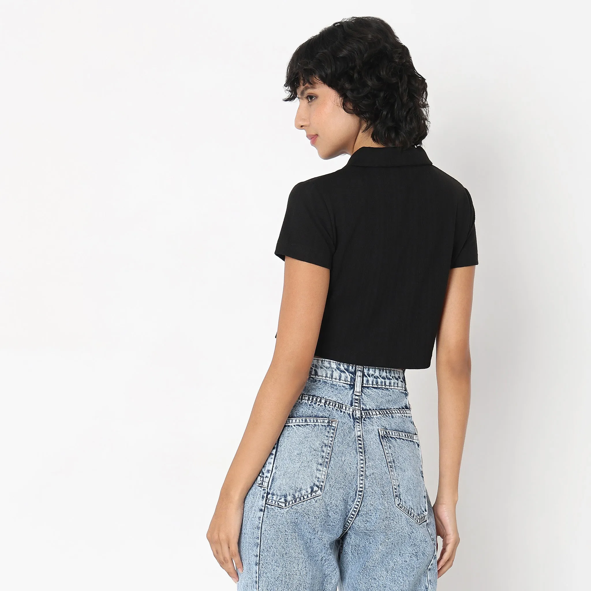Slim Fit Structured T-Shirt