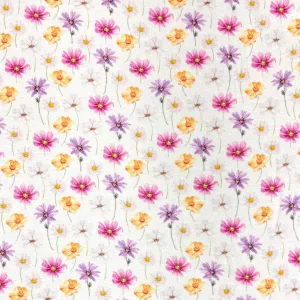 Soft Petal Wildflowers Brushed Cotton Fabric