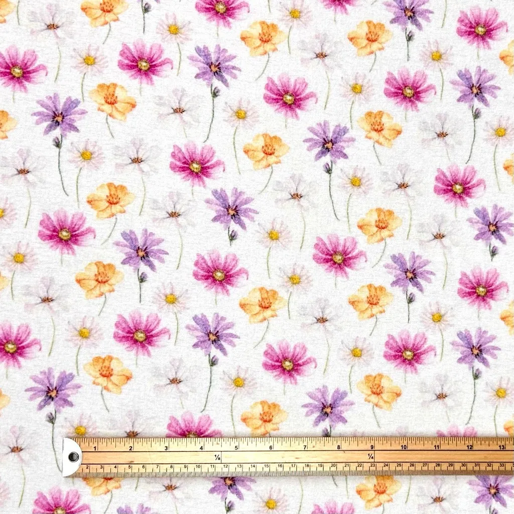 Soft Petal Wildflowers Brushed Cotton Fabric