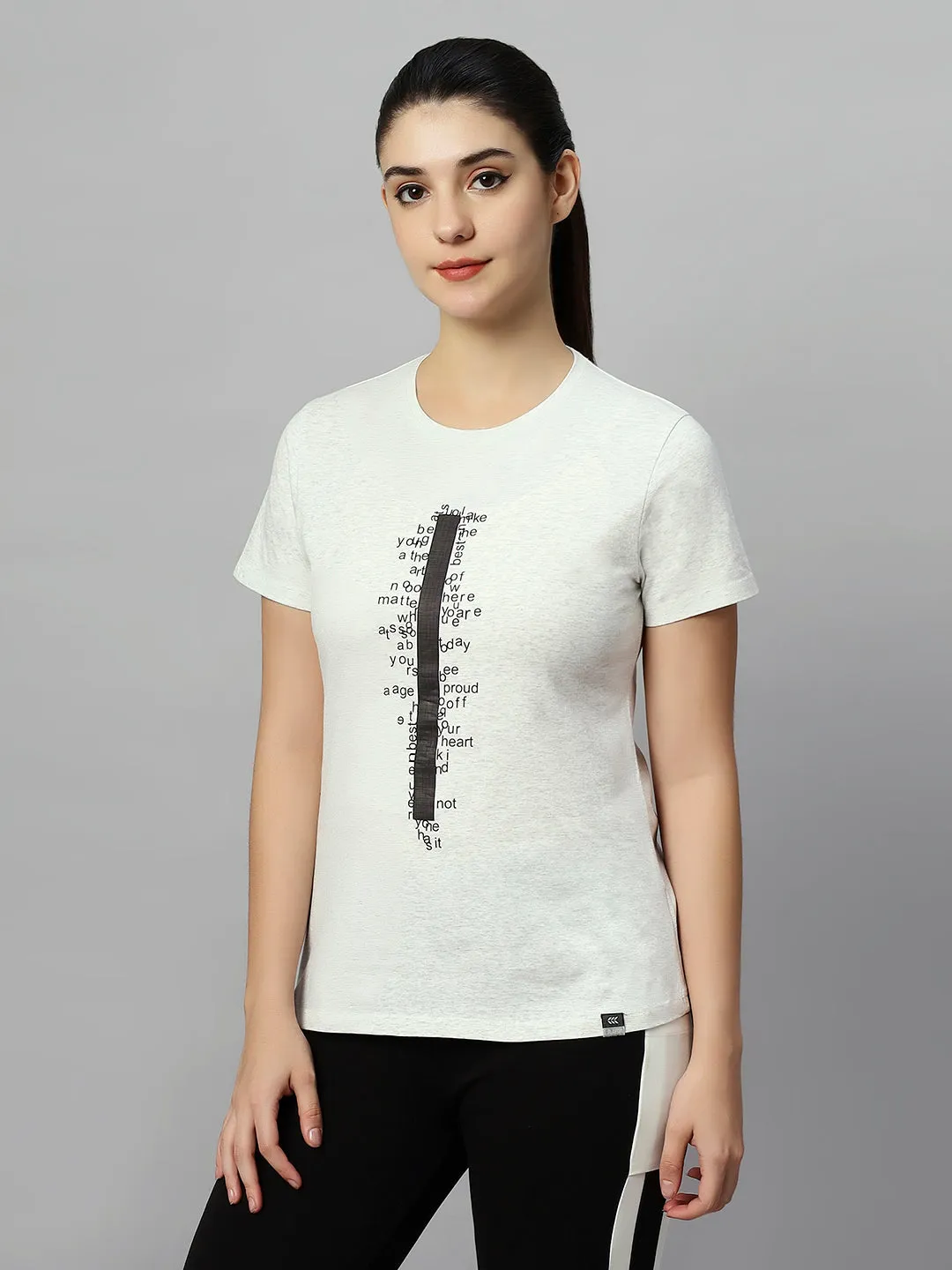 SOFT TEXTURED MULTI PRINT COTTON T-SHIRT FOR WOMEN