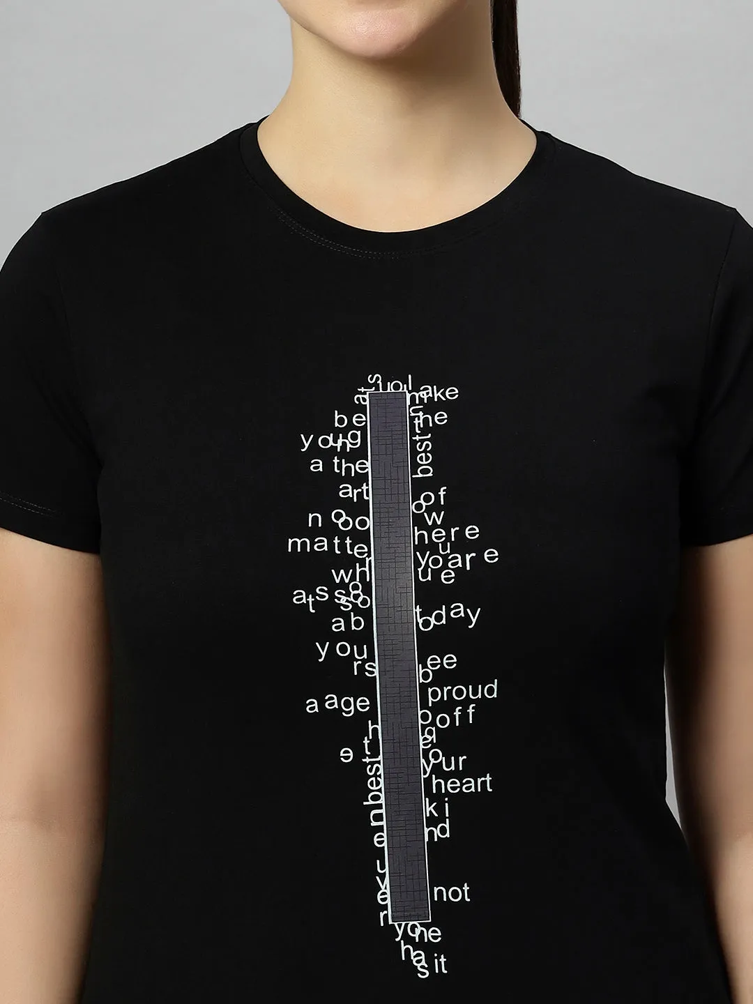 SOFT TEXTURED MULTI PRINT COTTON T-SHIRT FOR WOMEN