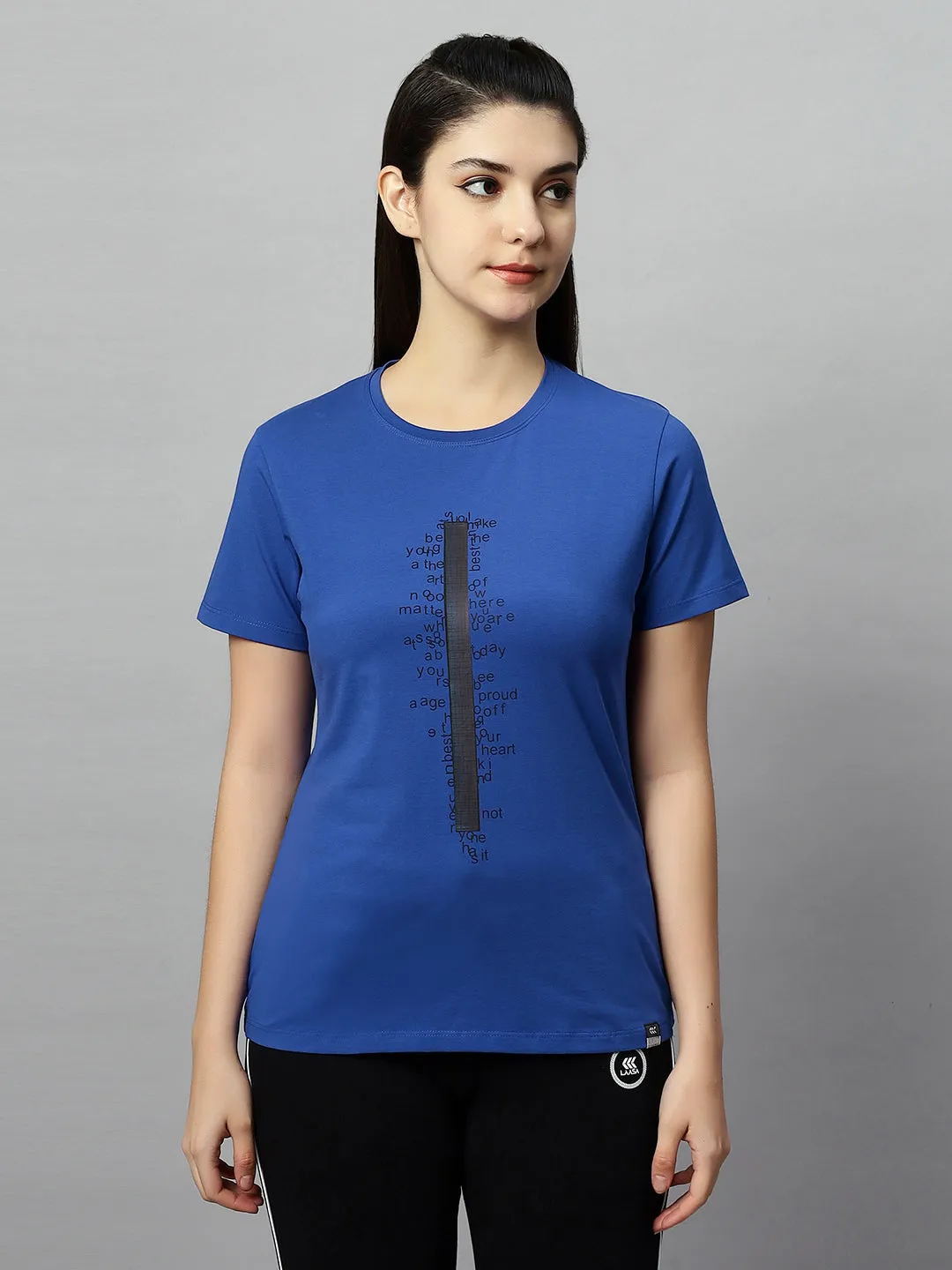 SOFT TEXTURED MULTI PRINT COTTON T-SHIRT FOR WOMEN