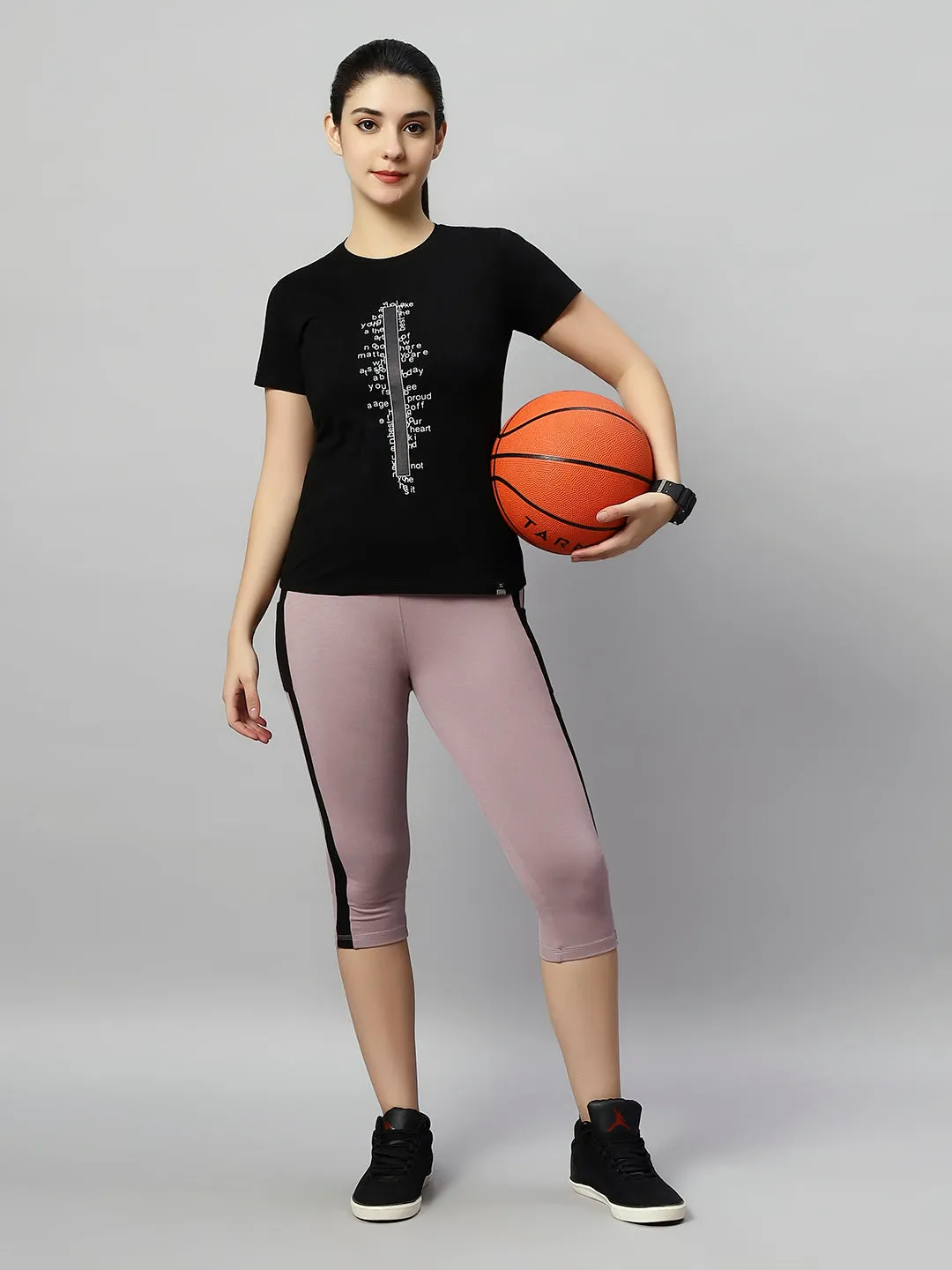 SOFT TEXTURED MULTI PRINT COTTON T-SHIRT FOR WOMEN