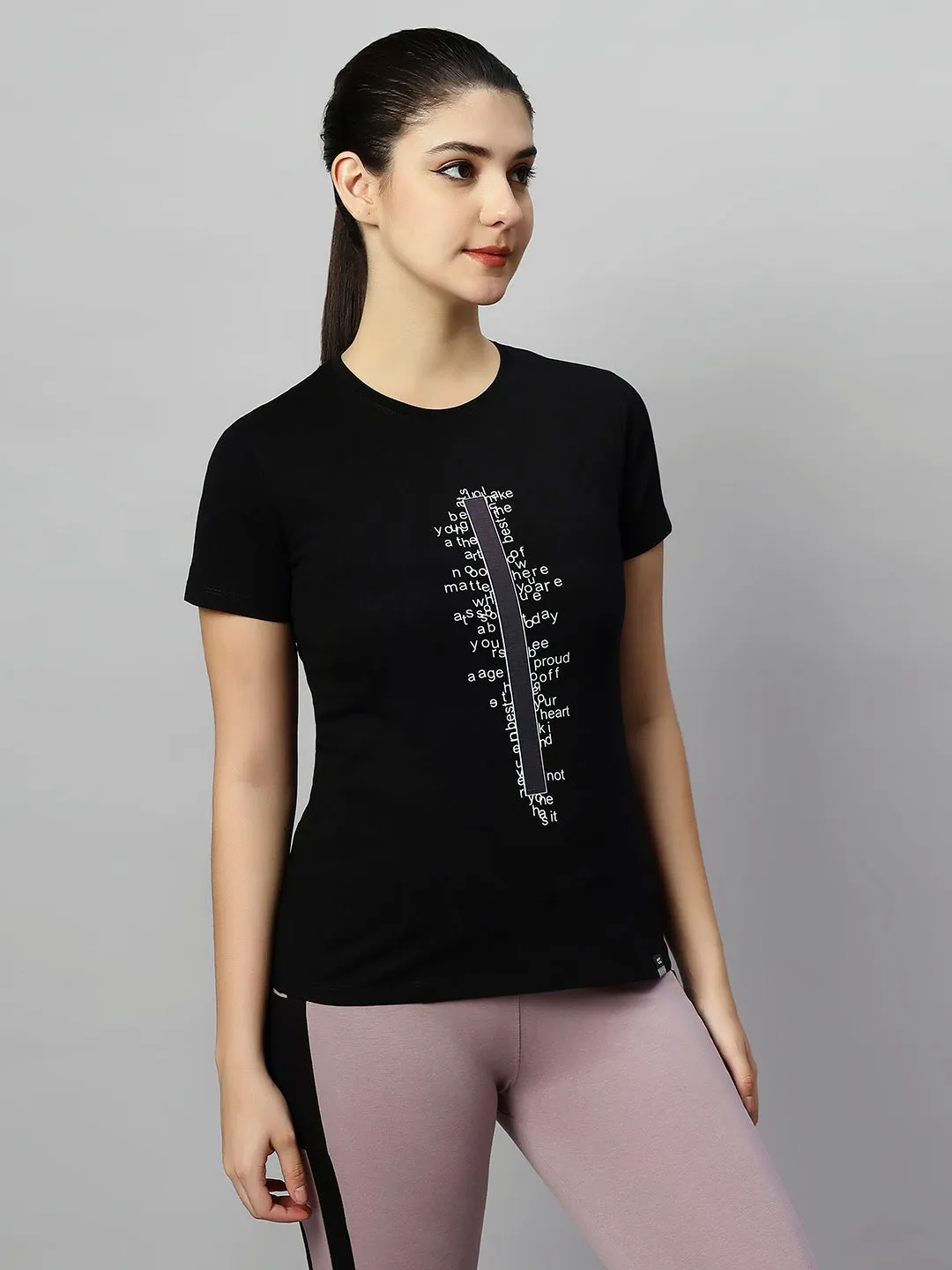 SOFT TEXTURED MULTI PRINT COTTON T-SHIRT FOR WOMEN