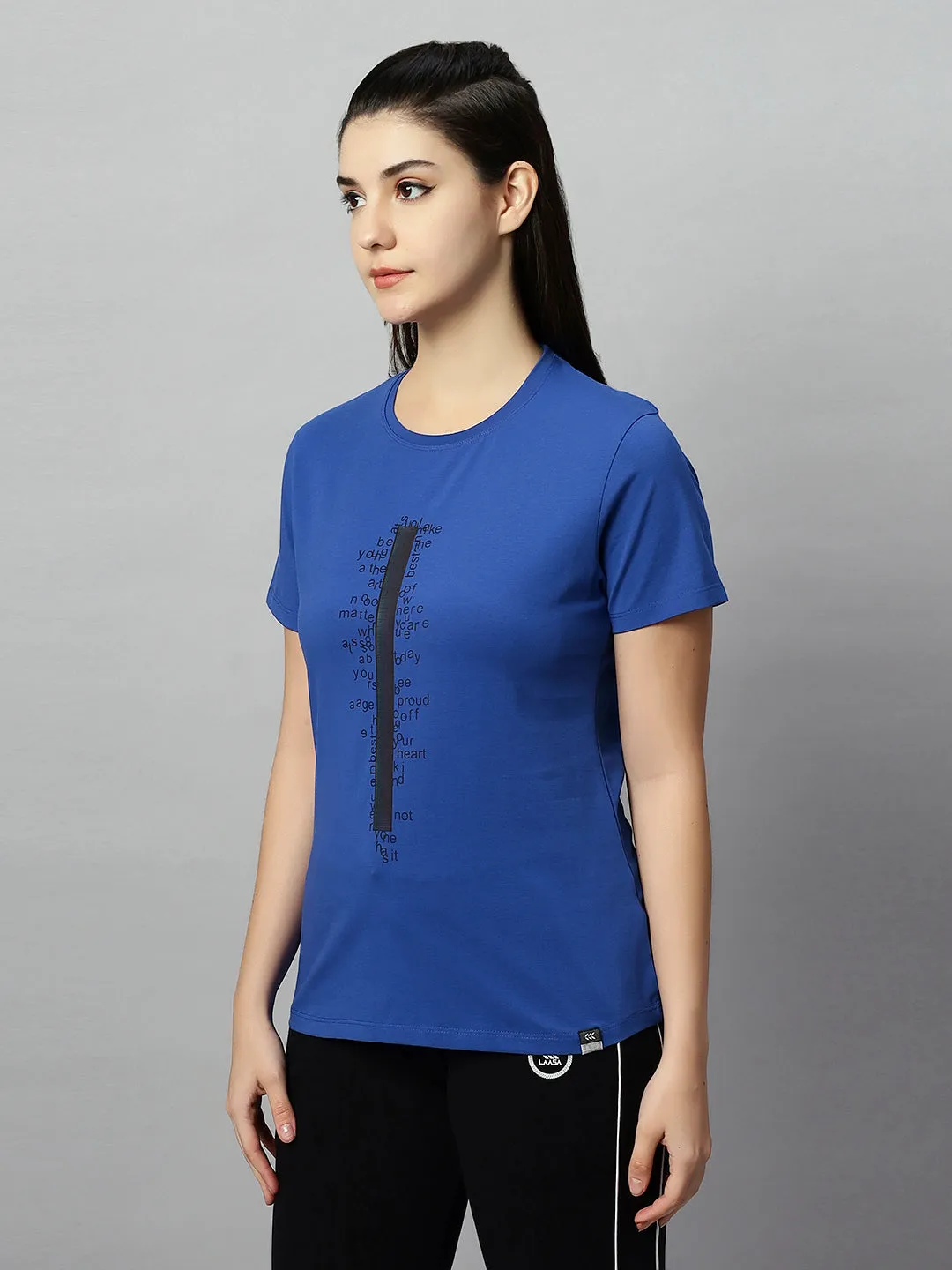 SOFT TEXTURED MULTI PRINT COTTON T-SHIRT FOR WOMEN