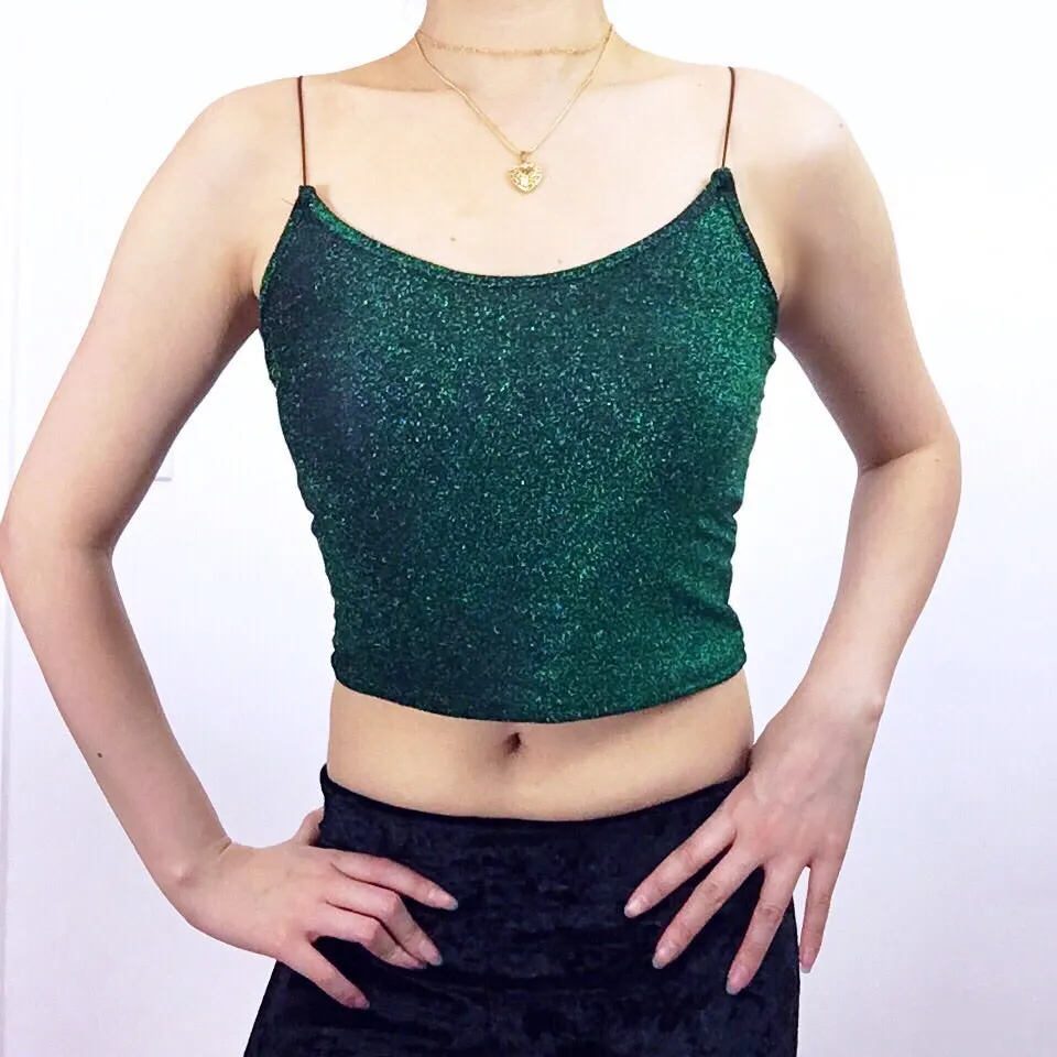 SPARKLE STRETCHY VEST TOP