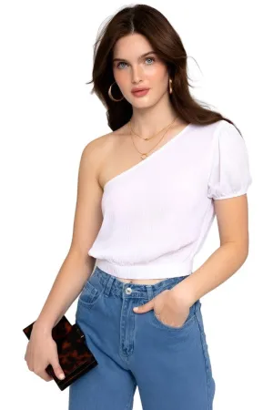 S/S One Shoulder Top
