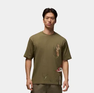 Statement 1985 Mens Short Sleeve Shirt (Olive/Red)