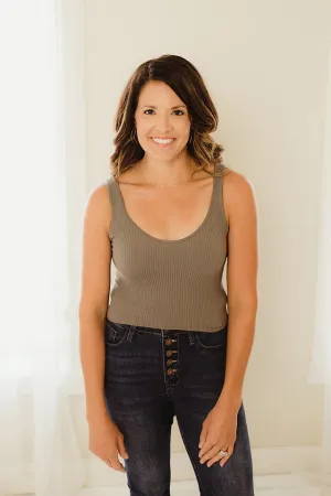 Stretchy Ribbed Tank Top