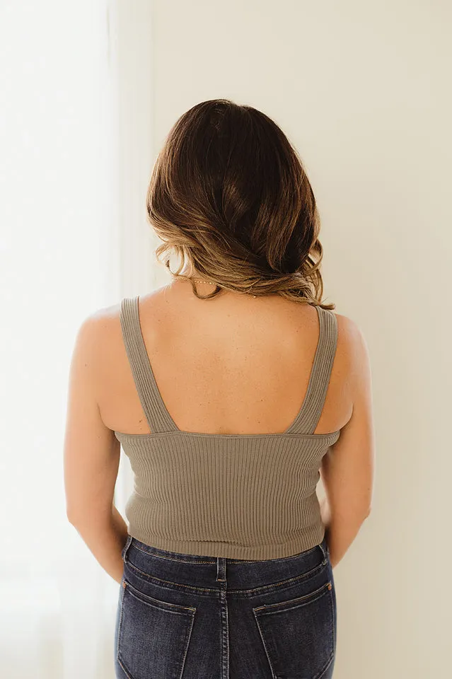 Stretchy Ribbed Tank Top