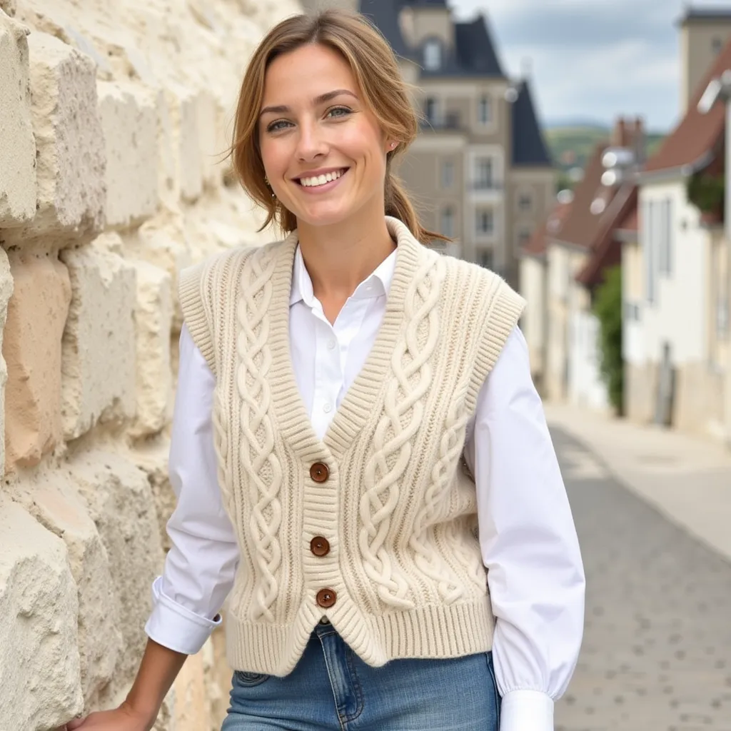 Trish - Vintage Button Knit Cardigan