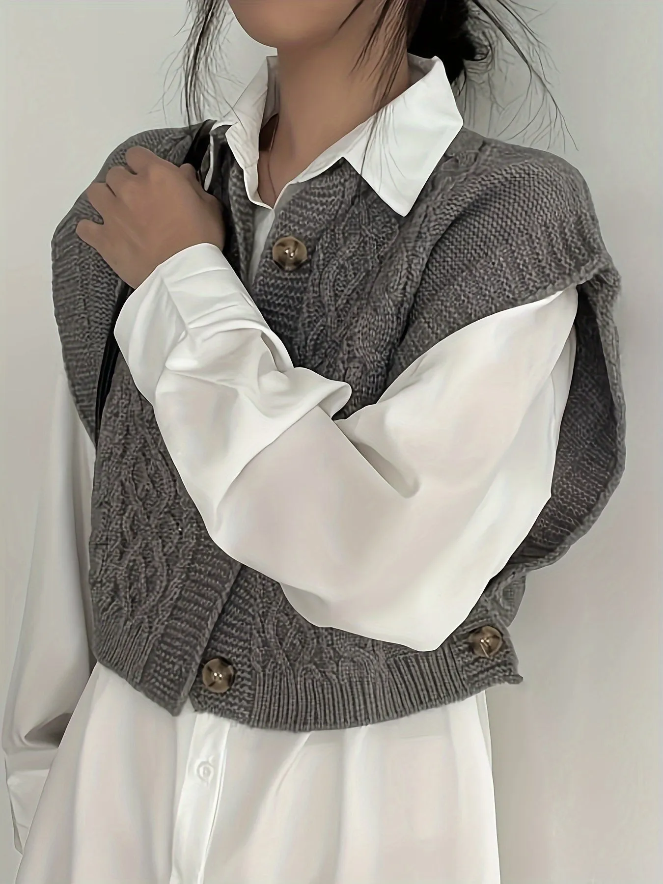 Trish - Vintage Button Knit Cardigan