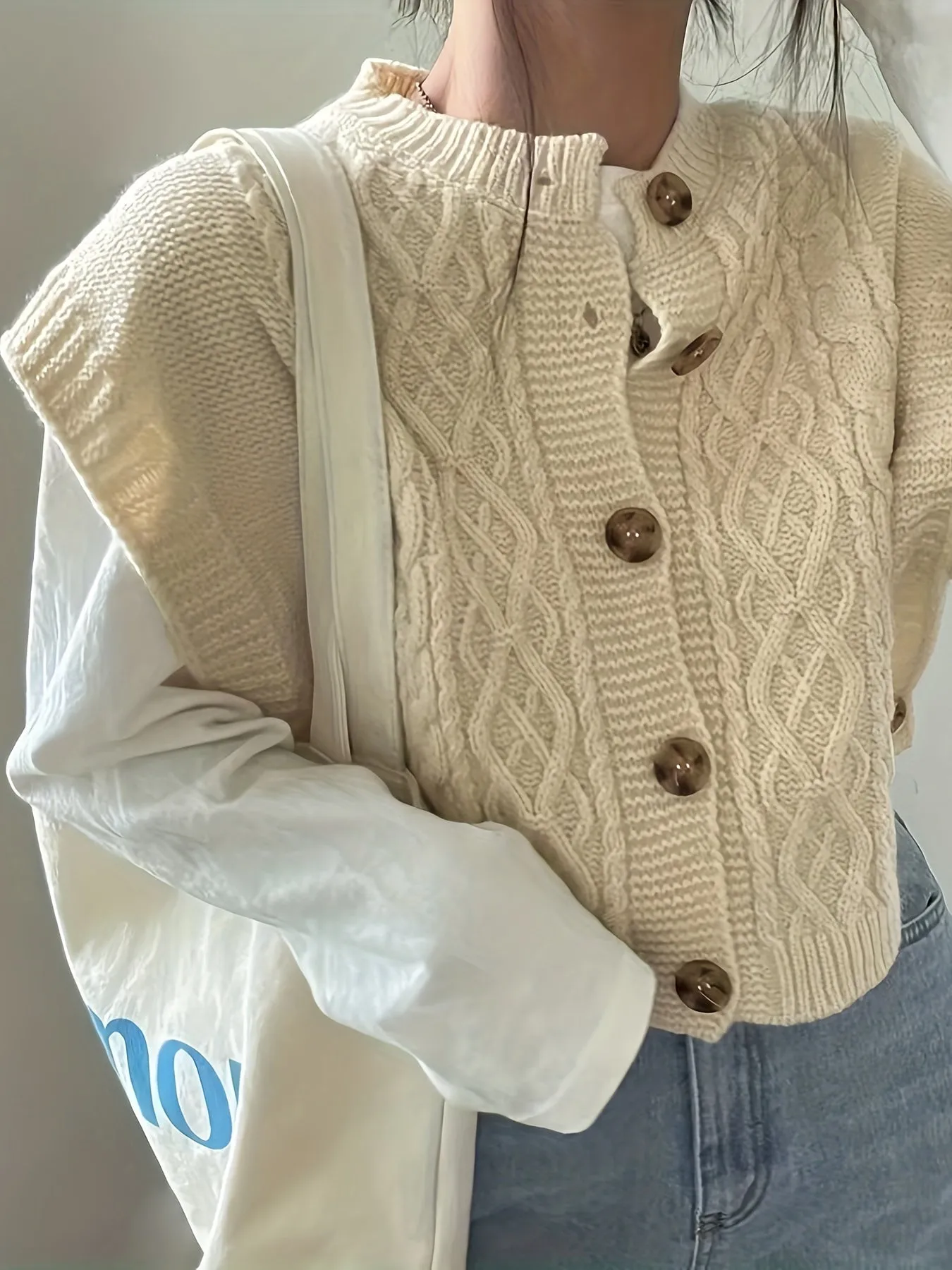 Trish - Vintage Button Knit Cardigan