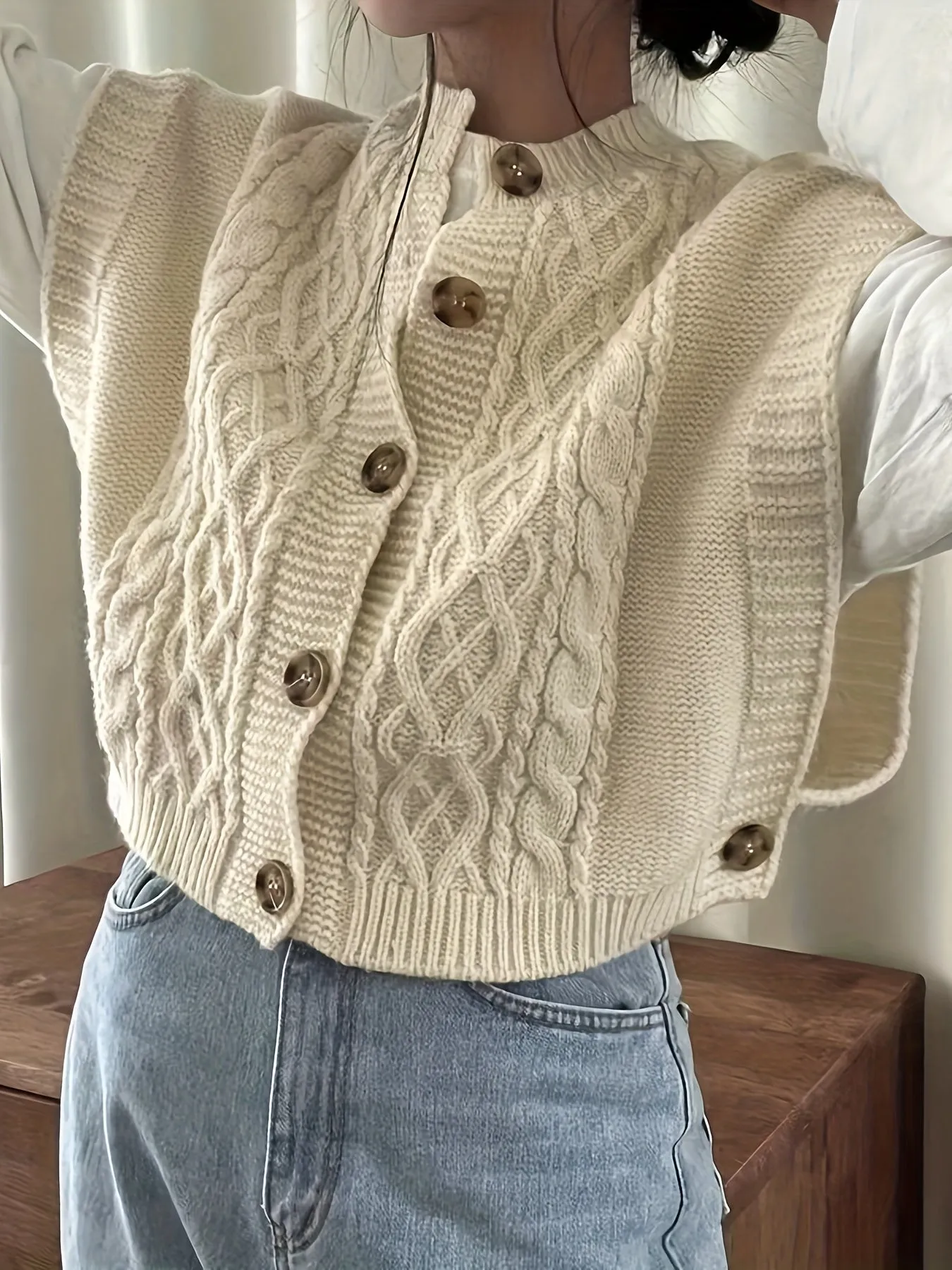 Trish - Vintage Button Knit Cardigan