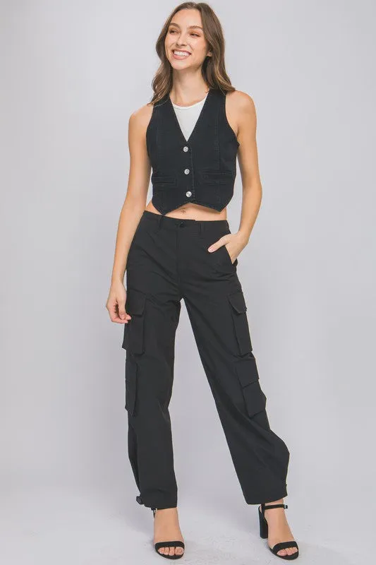 Uptown Folks Stretchy Denim Vest