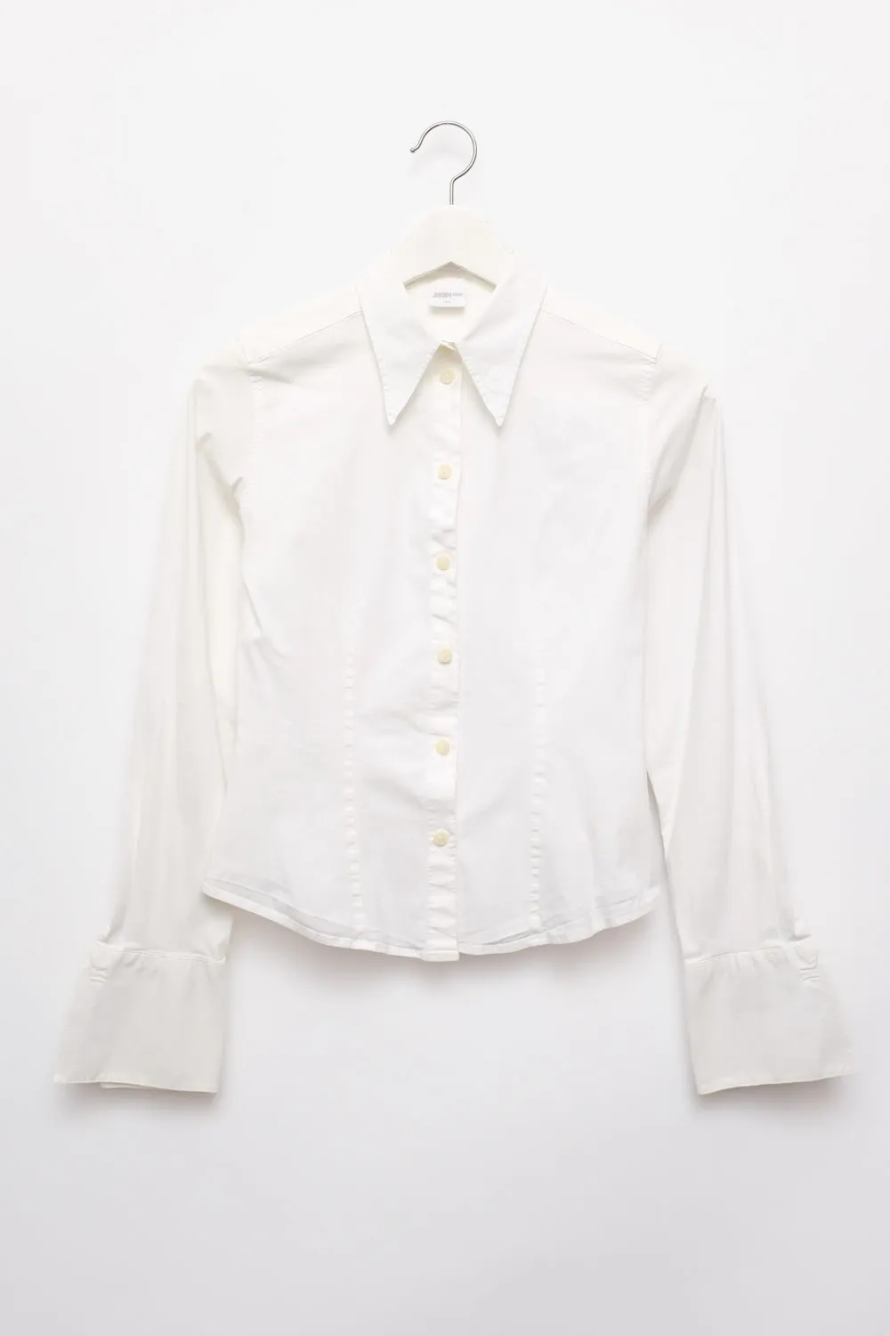 VINTAGE JOOP WHITE SLIM STRETCHY SHIRT