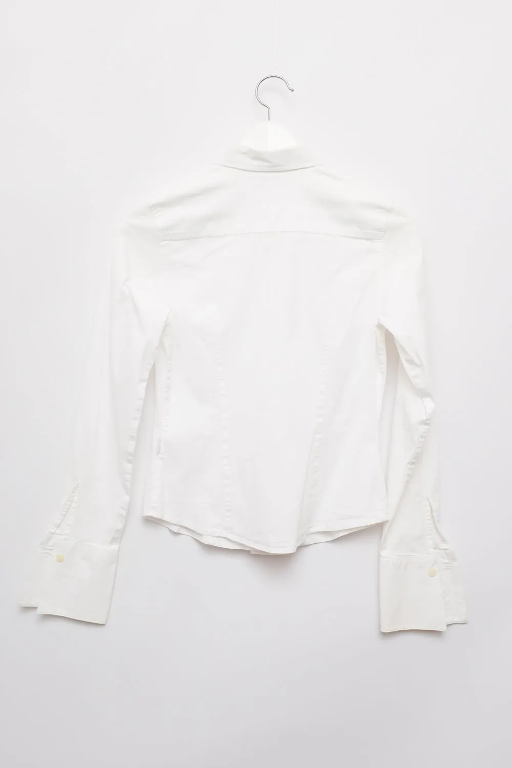 VINTAGE JOOP WHITE SLIM STRETCHY SHIRT
