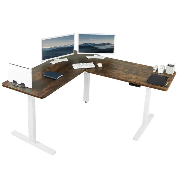 VIVO DESK-KIT-3E 67" Corner Electric Desk with Memory Controller
