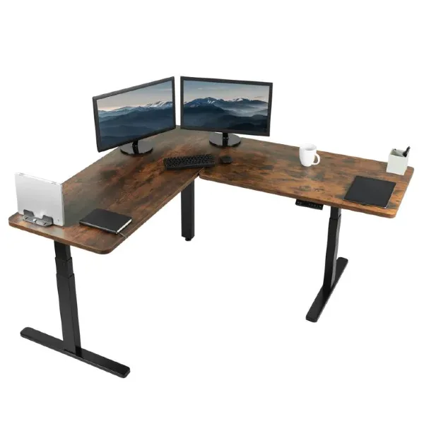 VIVO DESK-KIT-3E 67" Corner Electric Desk with Memory Controller