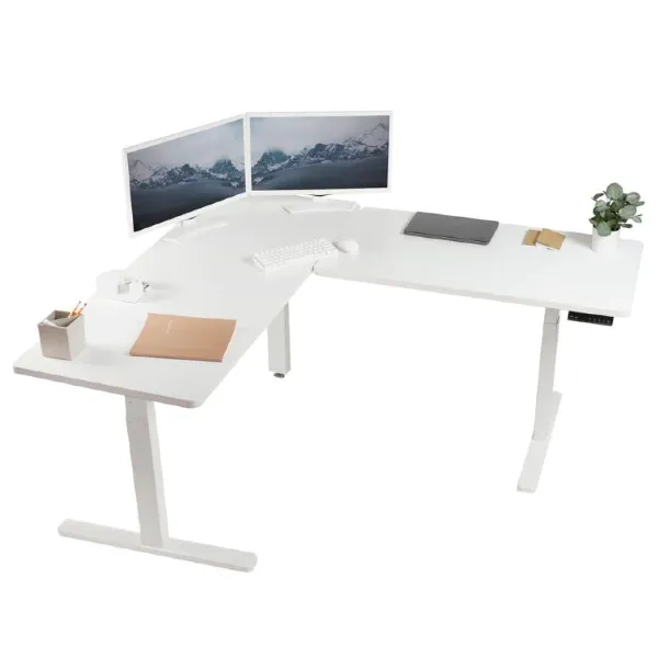VIVO DESK-KIT-3E 67" Corner Electric Desk with Memory Controller
