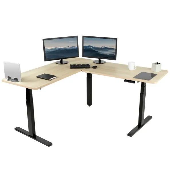 VIVO DESK-KIT-3E 67" Corner Electric Desk with Memory Controller