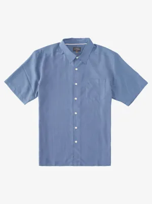 Waterman Kings Cliff Short Sleeve Shirt - Ensign Blue Kings Cliff