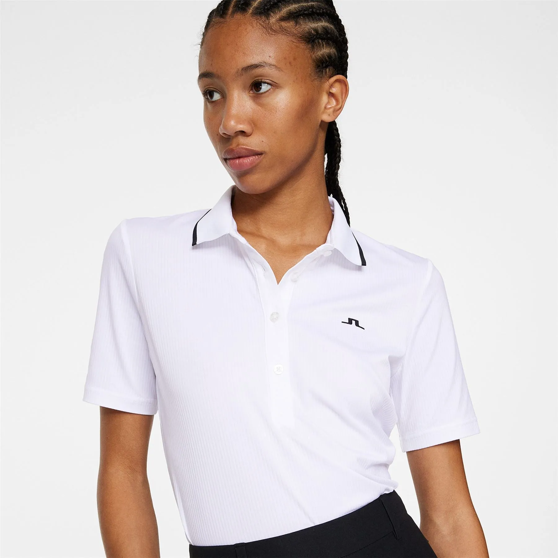Womens Mindy Cooling Structured Polo White - AW24