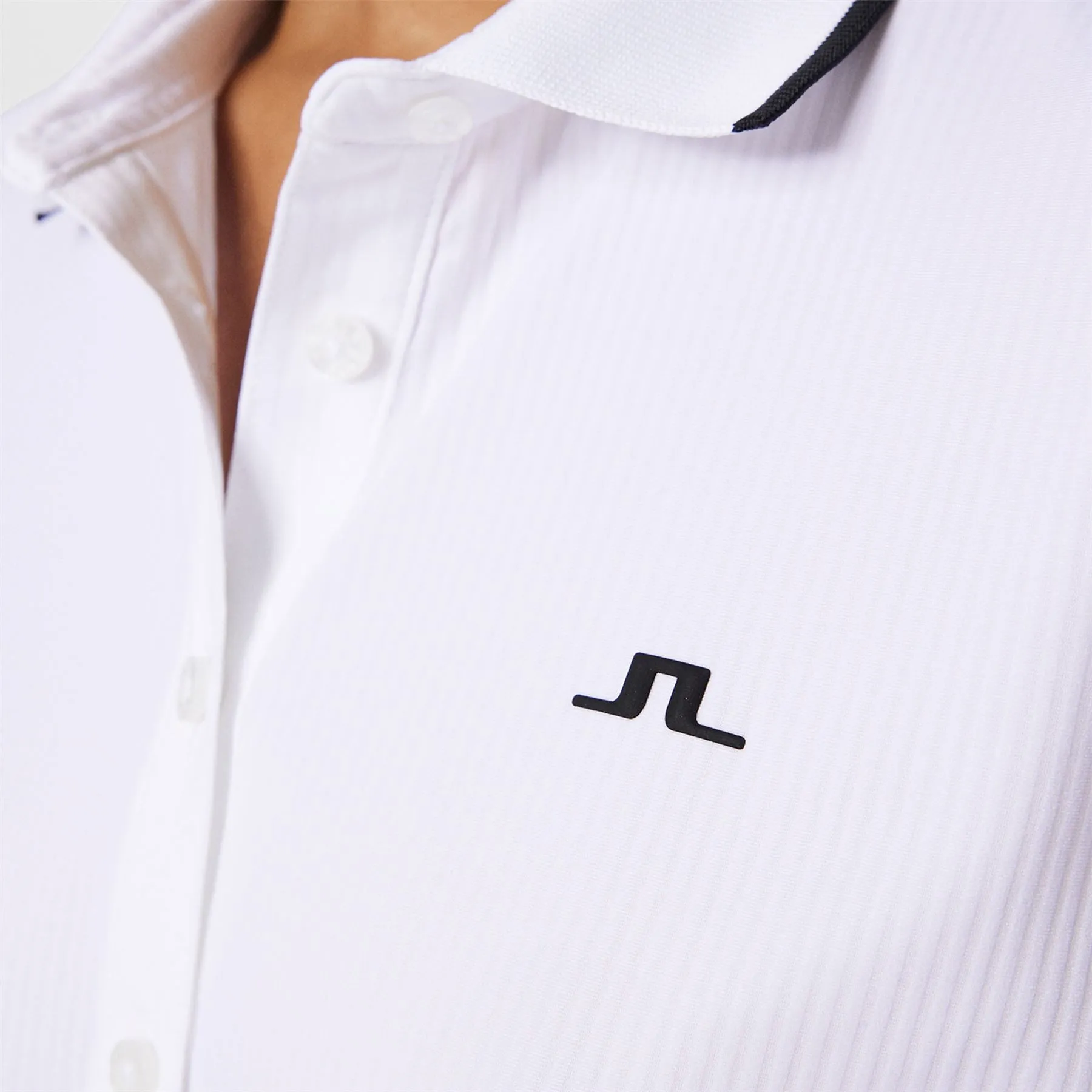 Womens Mindy Cooling Structured Polo White - AW24