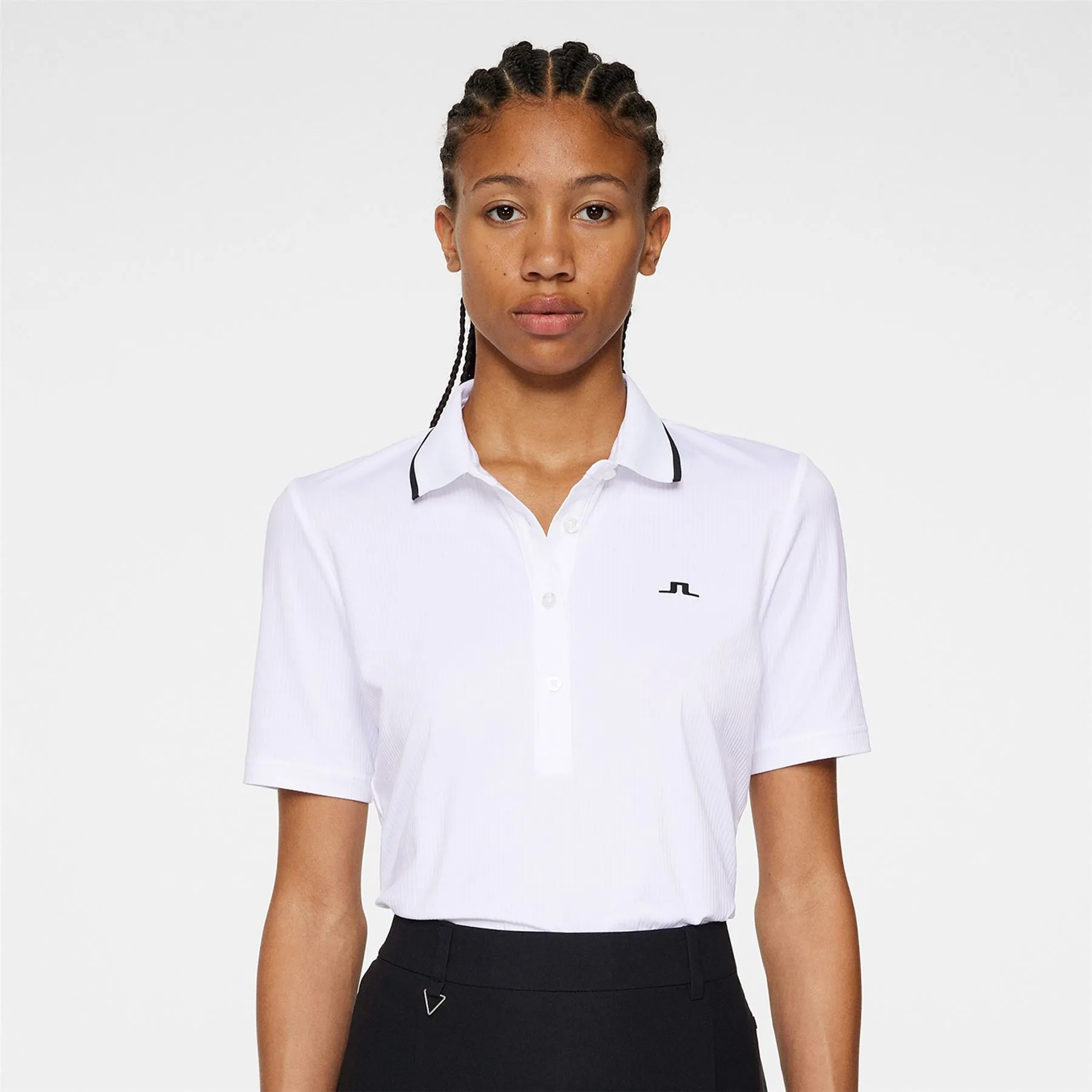 Womens Mindy Cooling Structured Polo White - AW24