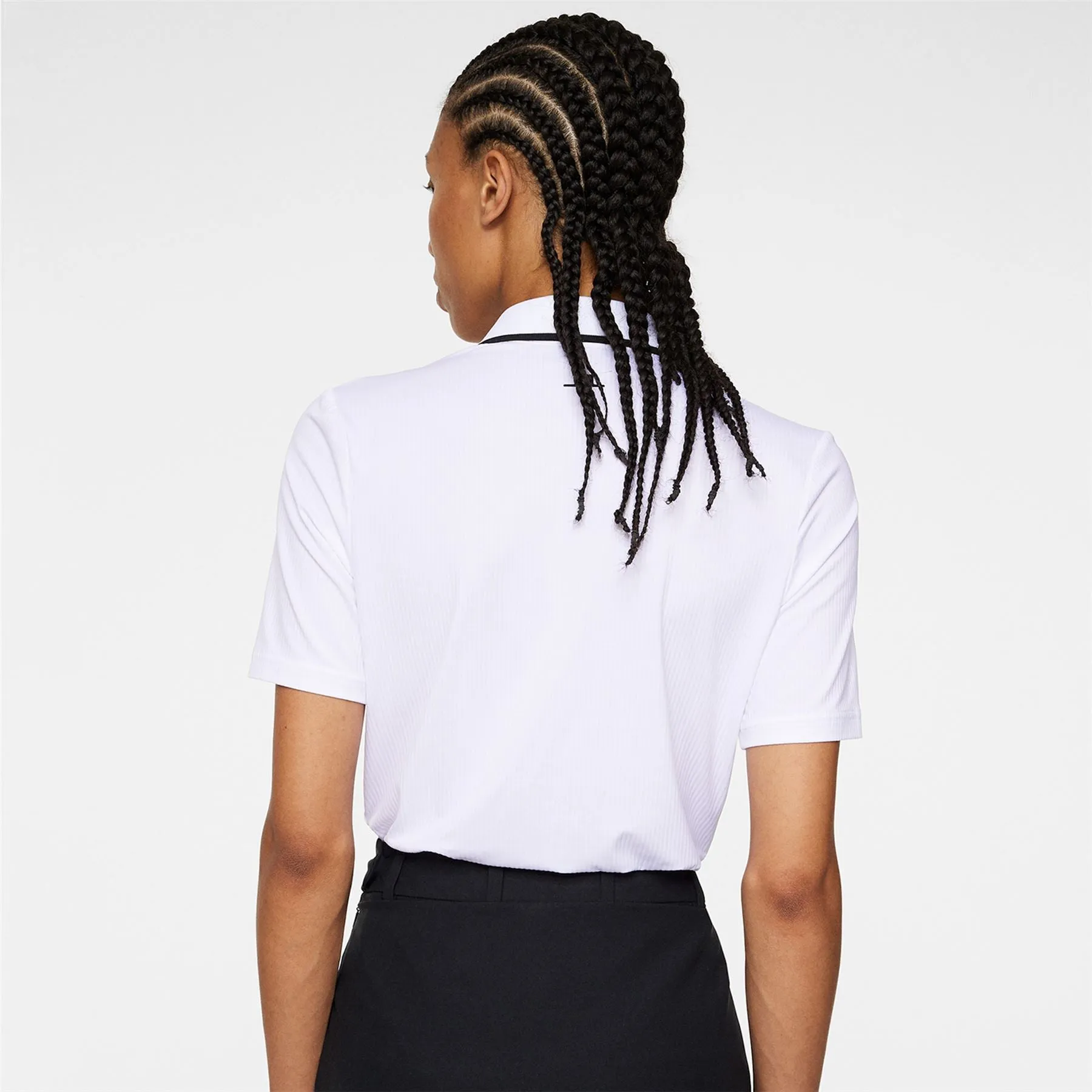 Womens Mindy Cooling Structured Polo White - AW24