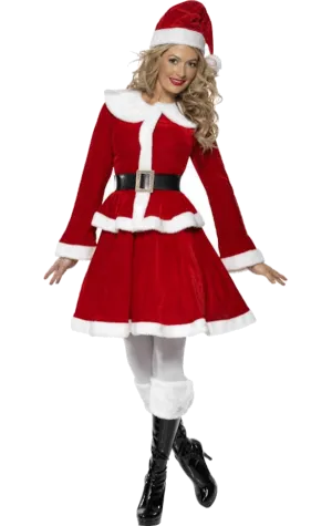 Womens Miss Elegant Santa Costume