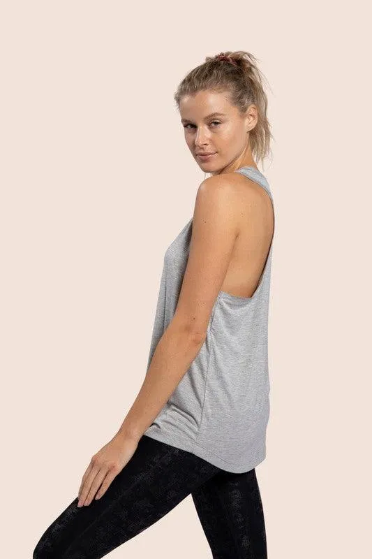 Womens Raw Edge Flow Tank Top