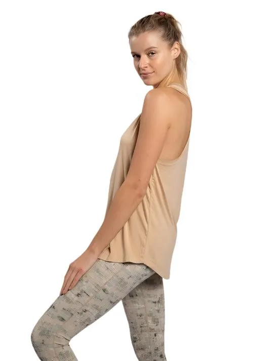 Womens Raw Edge Flow Tank Top