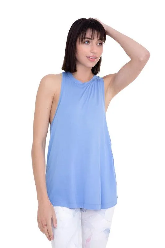 Womens Raw Edge Flow Tank Top