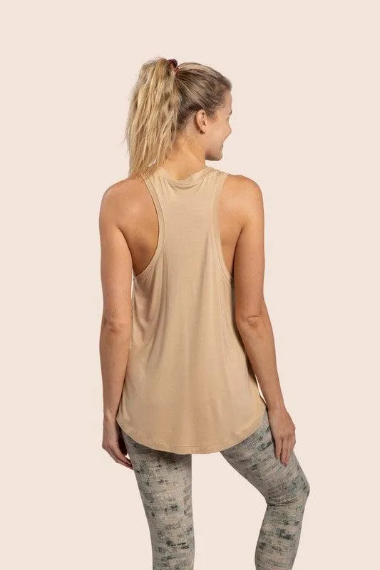 Womens Raw Edge Flow Tank Top