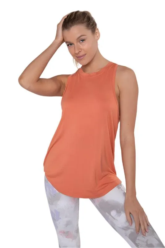 Womens Raw Edge Flow Tank Top